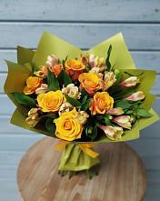 Букет цветов из:  Альстромерии и Розы в Филиппенково