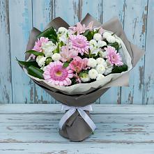 Букет цветов из:  Герберы, Альстромерии и Хризантемы #REPLACE_PRED# Филиппенково