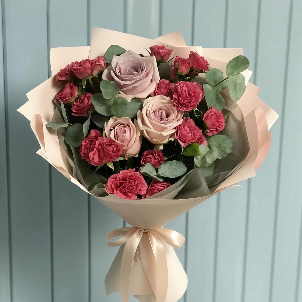 Букет цветов из: Гвоздики и Розы в Филиппенково