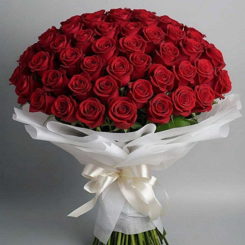 Букет 101 Красная роза Блэк Мэджик в Филиппенково