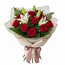 Букет цветов из:  Лилии и Розы #REPLACE_PRED# Филиппенково