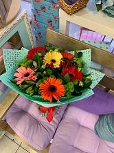 Букет цветов из:  Герберы, Хризантемы и Альстромерии #REPLACE_PRED# Филиппенково