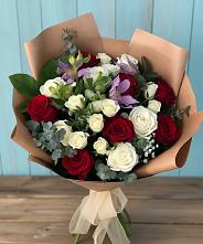 Букет цветов из:  Розы и Альстромерии #REPLACE_PRED# Филиппенково