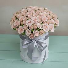 Цветочная композиция из Розы в шляпной коробке в Филиппенково