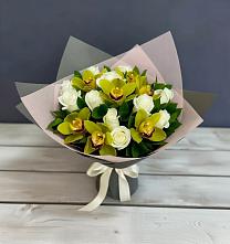 Букет цветов из:  Орхидеи и Розы в Филиппенково