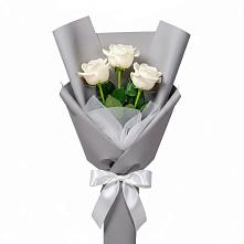 Букет 3 белые розы #REPLACE_PRED# Филиппенково