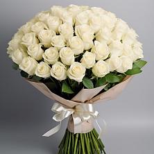 Букет 101 беля роза Белоснежка в Филиппенково