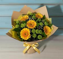Букет цветов из:  Герберы и Хризантемы #REPLACE_PRED# Филиппенково