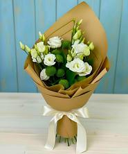 Букет цветов из:  Хризантемы и Лизиантусы в Филиппенково