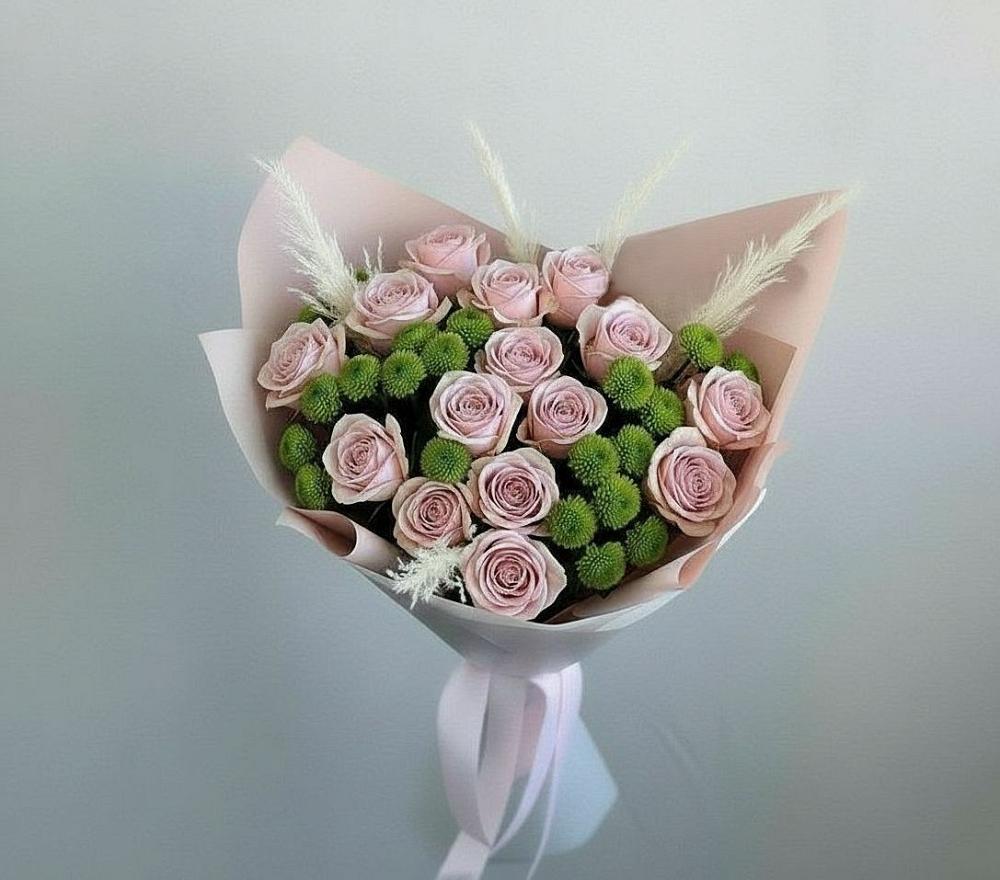 Букет цветов из: Розы и Хризантемы в Филиппенково
