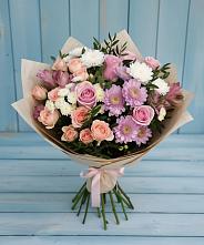 Букет цветов из:  Хризантемы, Розы и Альстромерии #REPLACE_PRED# Филиппенково