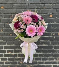 Букет цветов из:  Герберы и Хризантемы в Филиппенково
