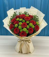 Букет цветов из:  Розы и Хризантемы в Филиппенково